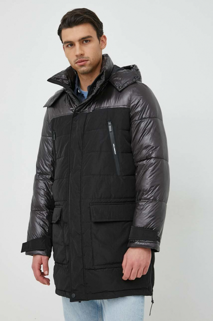 Karl Lagerfeld bunda pánska čierna zimná 524501.455001