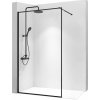 Rea - Bler sprchová zástena 80x195cm, 8mm sklo, číre sklo / čierny profil, REA-K7637