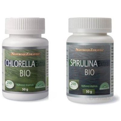 Nástroje zdravia Chlorella Extra Bio+Spirulina Extra Bio-DUOPACK 2 x 50 g/2  x 200 tabliet od 10,6 € - Heureka.sk