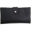 Herisson Prakticky priestranná rozložiteľná čierna dámska peňaženka so zlatými doplnkami