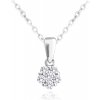 MINET Strieborný náhrdelník KYTIČKA s bielymi zirkónmi