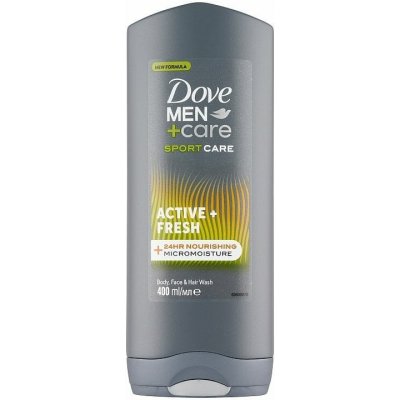 Dove Men+Care Sport Care Active + Fresh sprchovací gél na telo, tvár a vlasy 400 ml