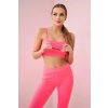 Sada s blúzkou top rebrovaný ružová neónová