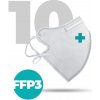 Nanolab 10 x Český bezpečný nano respirátor FFP3 biely Možnosť: medi (logo křížek)