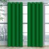 Jednofarebný záves - Zelený Uchytenie závesu: Dekoračné krúžky
