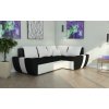 Rohová rozkladacia sedačka AGER čierno-biela