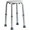 Erga Handicap PRO, výškovo nastaviteľná okrúhla stolička do sprchy 443x443x526 mm, biela-šedá, ERG-07705
