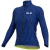 ALÉ Cycling Clothing ALÉ Graphics PRR Green Bolt W, Blue/ Light blue Veľkosť: S Dámsky zateplený cyklistický dres s dlhým rukávom