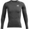 Pánske tričko Under Armour HG Armour Comp LS Castlerock/White 3XL