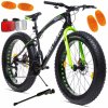 Maltrack FatBike Jaguar 4.0 cm, horský bicykel s veľkými kolesami, 26 palcov, 21 rýchlostí SHIMANO, kotúčové brzdy, mládežnícky bicykel, MTB, čierno-žltý