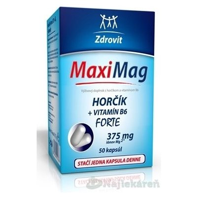 Zdrovit MaxiMag HORČÍK FORTE (375 mg) + VITAMÍN B6 50 kapsúl
