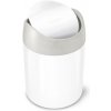 Odpadkový kôš voľne stojací Simplehuman Mini bin 1,5 l biela oceľ mat SHCW2079