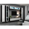 Obývacia stena Vigo 6 (čierna/biely lesk)