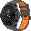 VSETKONAMOBIL 107902 SPORTY Vymeniteľný silikónový remienok Garmin Instinct 3 45mm GRAY ORANGE