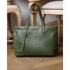 MARCO MAZZINI Dámska taška typu hobo, prírodná koža | zelená vp1i