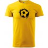 Sablio Tričko s potlačou Futbalová lopta Paint - žlté M