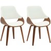 Sada 2 jedálenských stoličiek Vangale, orech/biela