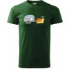 Slimačí obytňák - Tričko extra veľké (5-8XL) - 5XL ( Fľaškovozelená )
