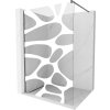 Mexen Kioto Walk-in sprchová stena 70x200 cm, biely vzor 8, kov 800-070-101-95-97