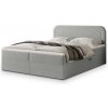 Manželská boxspring posteľ s úložným priestorom Armelin 140x200 - svetlosivá