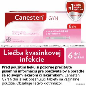 Canesten 6 tbl.vag.6 x 100 mg