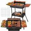 Barbecue, skladací elektrický gril Zilan Stand Barbecue Grill čierny 2400 W