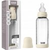 BIBS Antikoliková sklenená fľaša so silikónovým cumlíkom 240ml Ivory