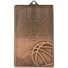 MMC7145/B - Medaila basketbal (70x45 mm, hr.2mm) bronz - 7x4,5x0,2 cm,Výška (cm)