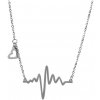 Troli Originálny oceľový náhrdelník srdcový tep KNSC-253