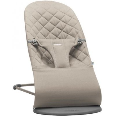 BabyBjörn Bouncer Bliss Sand sivá cotton