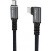 AppleMix WOZINSKY kábel USB-C Thunderbolt 4 - uhlový - 240 W - 1 m - čierny