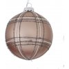 Vianočná sklenená ozdoba Aldin karo 1ks, 8 cm - 2