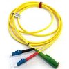 FIBRAIN Optický patchcord E2000/APC - LC/PC 2m, Gold, 2.8mm, duplex, SM, G657A1