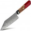 Damaškový kuchynský nôž Kurume-Small Cleaver/Červená/26,1cm H20016