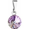Prívesok bižutérie so Swarovski kryštálmi fialový okrúhly 54018.5