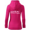Evolution Football - Mikina dámska trendy zipper s kapucňou - S ( Purpurová )