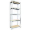 Pozinkovaný regál Biedrax 50 x 120 x 210 cm - 5 políc MDF