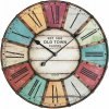 60.3021 TFA VINTAGE Analógové XXL nástenné hodiny s rímskymi číslami, viacfarebné