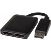PREMIUMCORD DisplayPort adaptér - 2x DisplayPort, rozšírenie + zrkadlenie, 4K*2K@30Hz