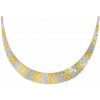 Strieborný náhrdelník kleopatra so žltým pozlátením Dĺžka náhrdelníka: 42+3