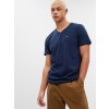 GAP tričko s výstrihom do V tmavo modré