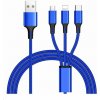 PremiumCord Kabel 3 in 1 USB, 3 konektory USB Type-C + micro USB + Lightning pro Apple, 1.2m ku31pow01