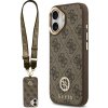 Guess - 4G Strass Logo with Big Strap Metal Button MagSafe puzdro pre iPhone 17 - hnedé