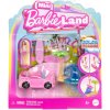 Barbie Mini BarbieLand Plážový kabriolet - Súprava: auto a miniatúrna bábika