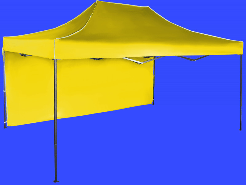 Expodom Párty stan 3x4,5m oceľový Žltá 1 bočná plachta