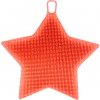 SISI No.69610-1-Orange Silikónová hubka na riad 1 ks, obojstranná, oranžová, tvar hviezda, 13 cm