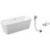 Polysan ZARY voľne stojaca vaňa + chrómová odtoková súprava (Voľne stojaca akrylátová vaňa 170 cm)