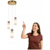 ItaLux Závesná lampa SANTOS 3xG9 - zlatá