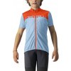 Castelli Neo Prologo jersey, Baby blue/ Scarlet lava Veľkosť: 4 roky Detský cyklistický dres s krátkym rukávom