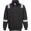 PORTWEST HI-VIS MODAFLAME WX3 FR710 / Nehorľavá reflexná mikina, antistatická - čierna XXXL